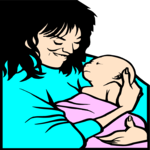 Mother Holding Infant 1 Clip Art