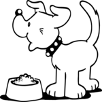 Puppy Eating Clip Art