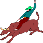Bull Riding 6 Clip Art