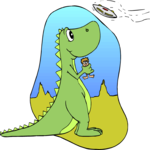 Space Ship & Dinosaur