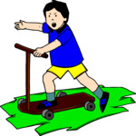 Boy with Scooter