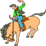 Rodeo Cowboy 6 Clip Art