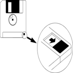 3 inch Disk Locked 2 Clip Art