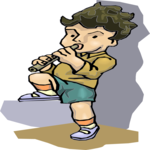 Boy Playing Pipe