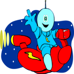 Space Alien Waving 1