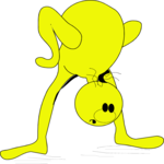 Yellow Dude - Hand Stand