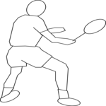 Tennis - Player 34 Clip Art