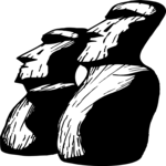 Easter Island Statues Clip Art