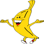 Banana Running Clip Art