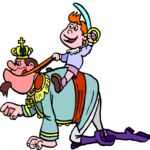 King Playing with Boy