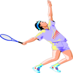 Tennis - Player 43 Clip Art