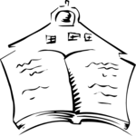 School & Book Logo Clip Art
