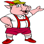 Pig - German Clip Art