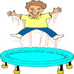 Boy on Trampoline 1