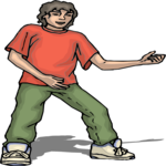 Boy Playing Air Guitar Clip Art