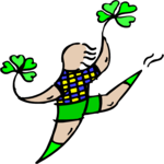 Man with Shamrocks Clip Art