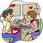 Couple Dining 14 Clip Art