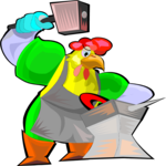 Blacksmith - Rooster Clip Art