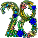 Flowery 28 Clip Art