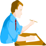 Businessman at Desk 16 Clip Art