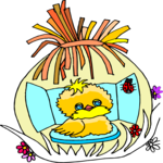 Chick in Egg 2 Clip Art