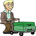 Man with Luggage 06 Clip Art