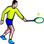 Tennis - Player 51 Clip Art