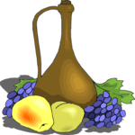 Wine & Fruit 1 Clip Art