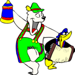 Bear & Penguin Oktoberfest Clip Art