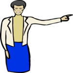 Woman Pointing 5 Clip Art