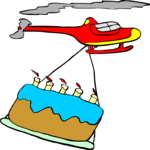 Helicopter Carrying Cake