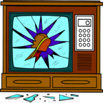 Television - Broken Clip Art