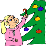 Decorating Tree 1 Clip Art