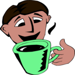 Drinking Coffee 2 Clip Art