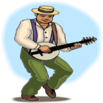 Banjo Player 3 Clip Art