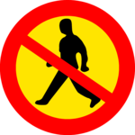 No Pedestrians 1 Clip Art