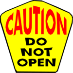 Caution - Do Not Open Clip Art