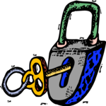 Padlock & Key 3 Clip Art