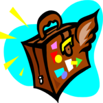 Luggage - Flying Clip Art