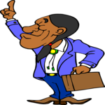 Businessman Hailing Taxi