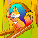 Squirrel in Tree Clip Art