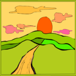 Sunset 17 Clip Art