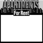 Apartments for Rent Frame Clip Art