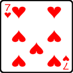 07 of Hearts Clip Art