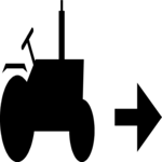 Tractor Going Forward Clip Art