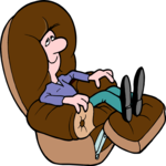 Man in Recliner Clip Art