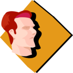 Profile of Man 01 Clip Art