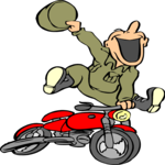 Soldier on Motorcycle