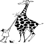 Cleaning Giraffe Clip Art