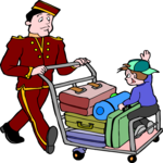 Bellhop 8 Clip Art